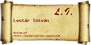 Lestár István névjegykártya