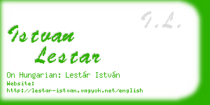 istvan lestar business card