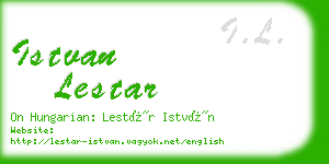 istvan lestar business card